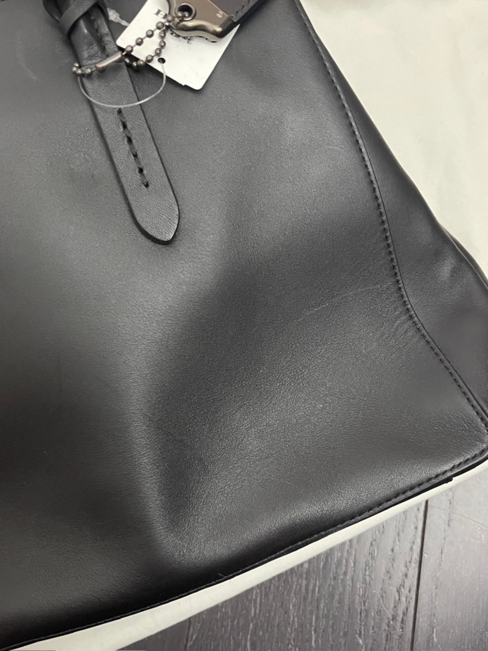 Coach Cooper Carryall 22821 Black Leather Satchel Tote Crossbody No Strap w/tag - Picture 4 of 16